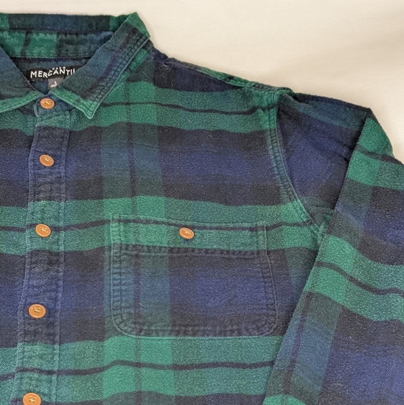 Vintage J. Crew Cotton Flannel Plaid Shirt - Picture 3 of 7